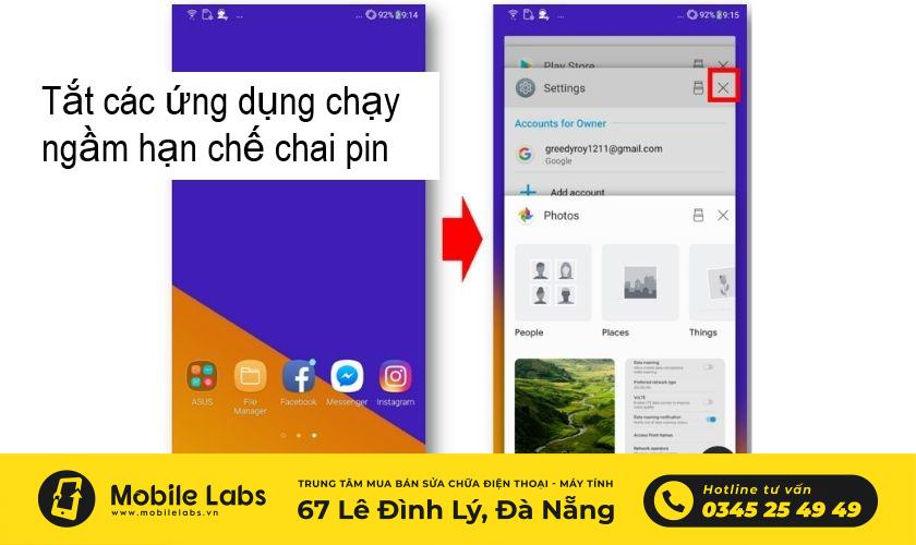 Tắt hết các ứng dụng dụng chạy ngầm.